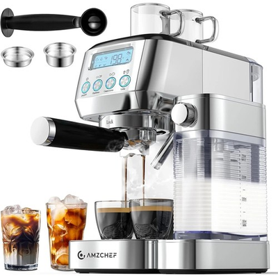 #ad #ad AMZCHEF 20 Bar Pressure Espresso Coffee Maker with Automatic Milk Frother NIB $145.00