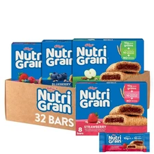 Nutri-Grain Soft Baked Breakfast Bars – Kids Snacks, Whole Grain Variety Pack (4