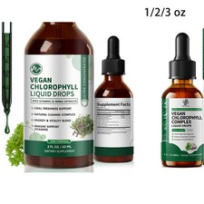 Liquid Chlorophyll Drops - Cleanse  Support Your Immune System1/2/3 oz