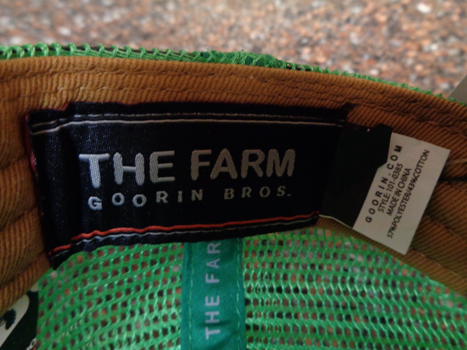 Goorin Bros. Goat Trucker Hat Green Mesh Snapback Adjustable The Farm NWT