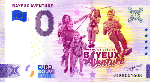 14 CUSSY Bayeux Aventure, 2024, Billet Euro Souvenir - Zdjęcie 1 z 2