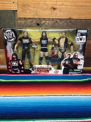 WWE Jakks 2002 nWo Federation Poison set of 3 figures Hall Nash X-Pac NEW in BOX