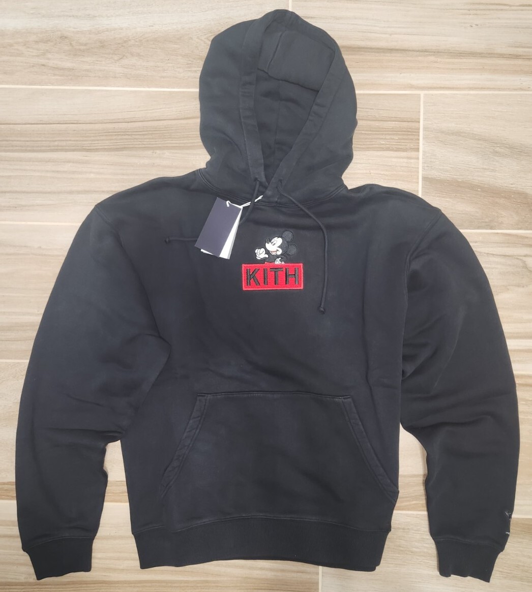 Kith x Disney Mickey Box Logo Williams III Hoodie Black Cyber