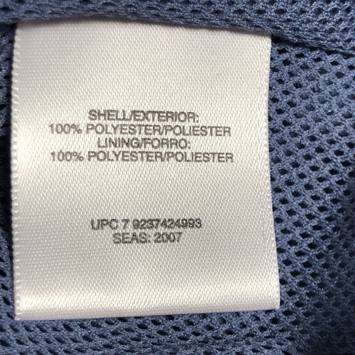 *Athletech Men Light Weight Jacket Blue Size Medium Mesh Liner Zipper Closure - Picture 8 of 12