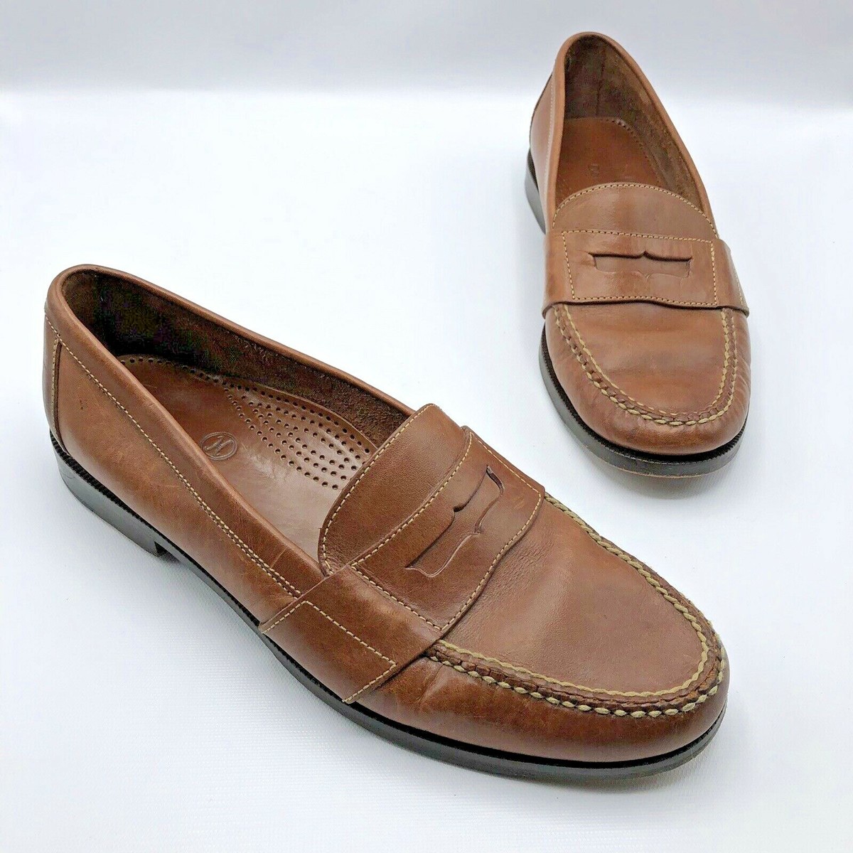 Cole Haan Mens Douglas Penny Loafer Size 13 M Brown Leather Slip On Dress Shoe Cole Haan Douglas Penny Loafers Men main image 4