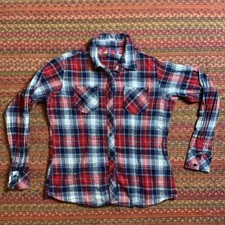 VINTAGE PLAID FLANNEL BUTTON UP LONG SLEEVE