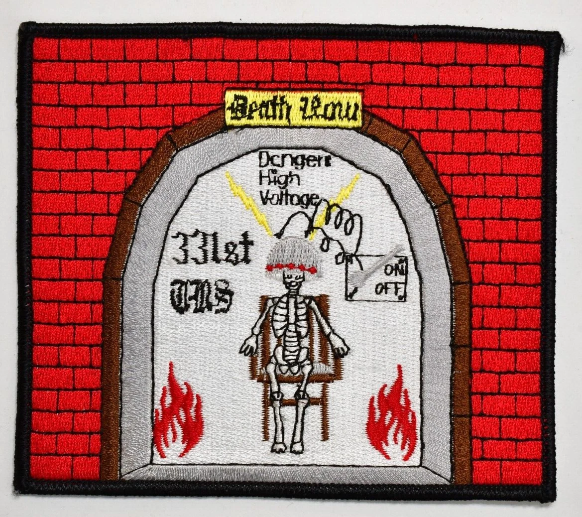 US Army Air Force 331 Training Squadron Military Patch Death Row High Voltage