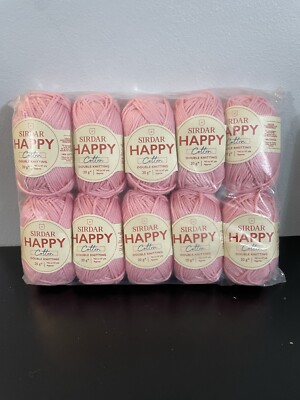 Sirdar HAPPY Yarn 100% Cotton Lot Of 10 Skeins 20 G Ea Shade: 764