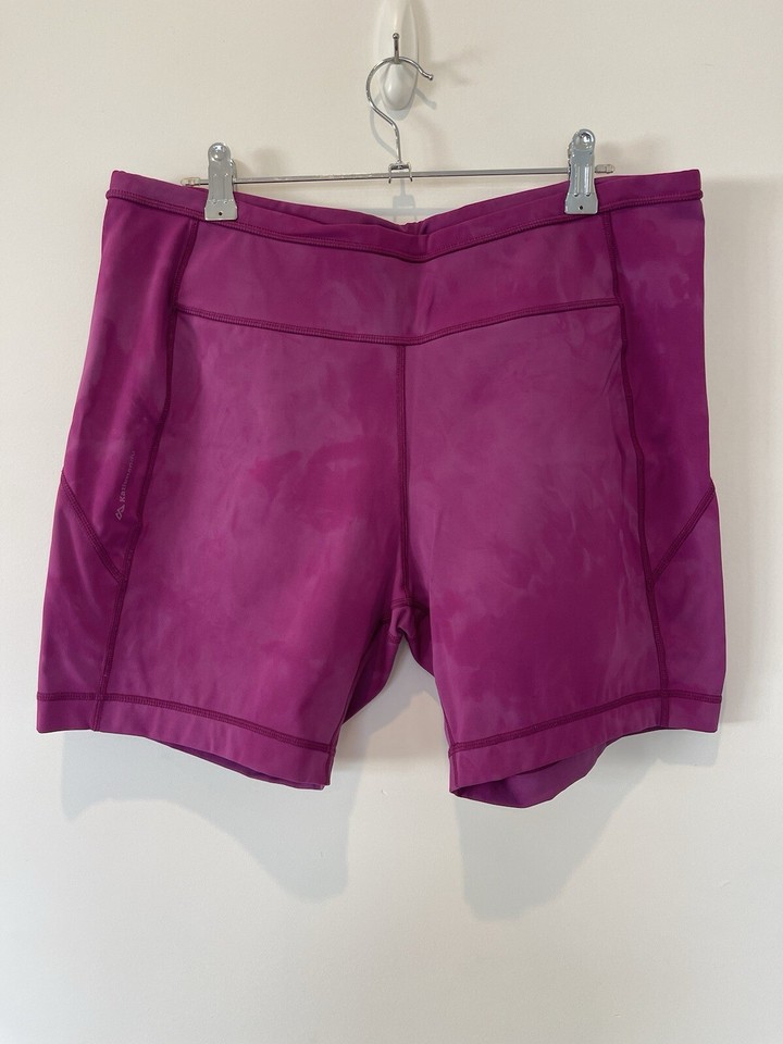 Kathmandu Women‘s Active Wear Purple Tie Dye Bike Shorts Size XXL Like NEW NZ