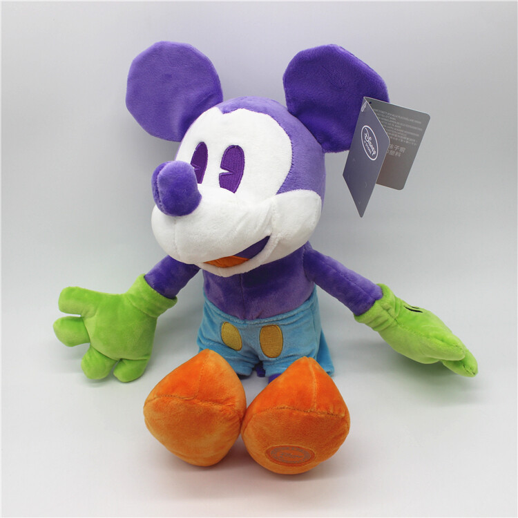 MULTI-COLORED Mickey Mouse Plush WALT DISNEY Purple Toy 45CM | eBay