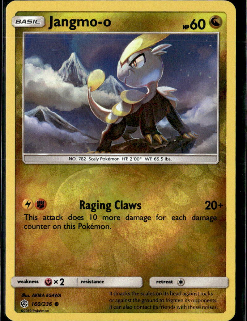 Pokemon Jangmo-o 160/236 Cosmic Eclipse Reverse Holo Common  2 Card Lot