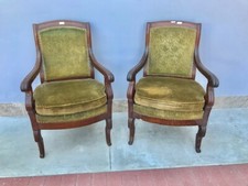 Coppia di Poltrone Carlo X in Mogano - Restaurate (in corso d'opera)_ car 2147