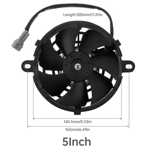 1 Piece 4inch / 5inch Universal Motorcycle Radiator Cooling Fan 12V Super Speed - Picture 5 of 12