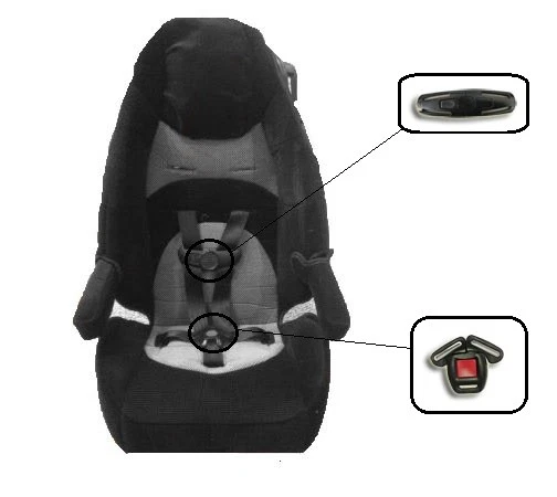 Baby Car Seat Belt Harness Clip Buckle Replacement Set For Cosco