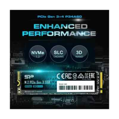 Silicon Power 2TB NVMe M.2 PCIe Gen3x4 2280 SSD Solid State Drive (SP002TBP34...