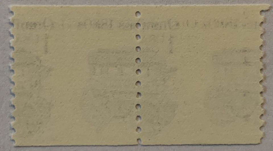 ERROR 1986 PERF SHIFT U.S. STAMP PAIR #2225 TRANSPORTATION OMNIBUS 1880's - Image 2 of 2