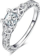 925 Sterling Silver CZ Engagement Ring for Women Elegant Affordable and Timeless