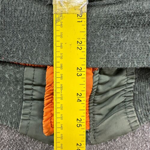 VINTAGE USAF Jacke Medium grün orange Bomber Flight MA 1 Alpha Industries 70er - Bild 13 von 24