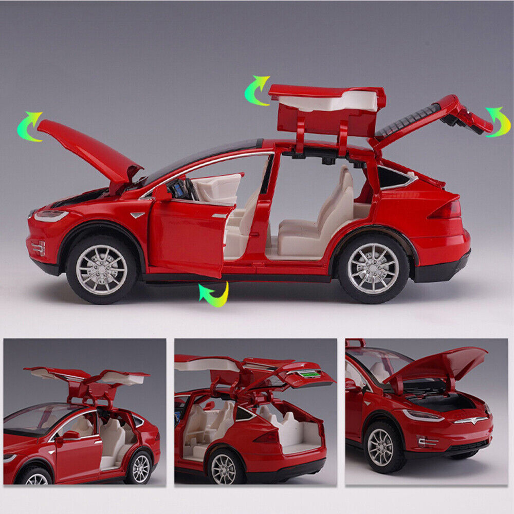 1:24 Tesla modèle Y modèle 3 charge Pile alliage moulé sous pression jouet  modèle de voiture son et lumière jouet pour enfants à collectionner cadeau