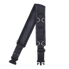 Black Camera Waist Strap with Hanger Buckle Rings Holder for Lens Bag Case Pouch