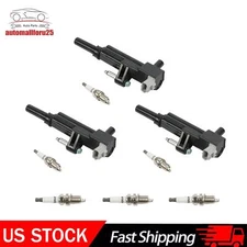 3X Ignition Coil +3X Spark Plug Wire For Jeep Liberty Dodge Ram 1500 3.7L UF640