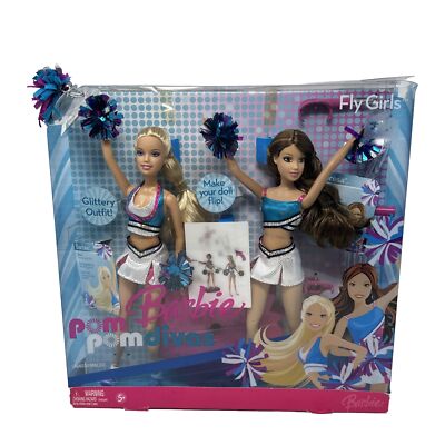 Barbie Dolls Pom Pom Divas Fly Girls Mattel Barbie & Teresa Glittery Outfit 2006