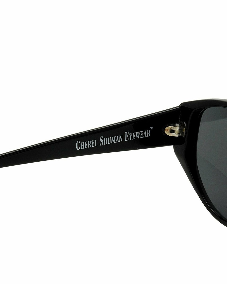 CHERYL SHUMAN Cat Eye Vintage Jacqueline Black Sunglasses Eyewear Cheryl Shuman Sunglasses Oscar Cat Black 58-15-132 | eBay main image 2