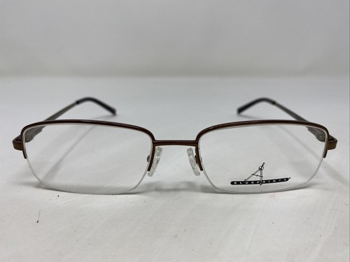 Blueprints BP 1008 Shiny Brown 54-18-145 Metal Half Rim Eyeglasses Frame &H92