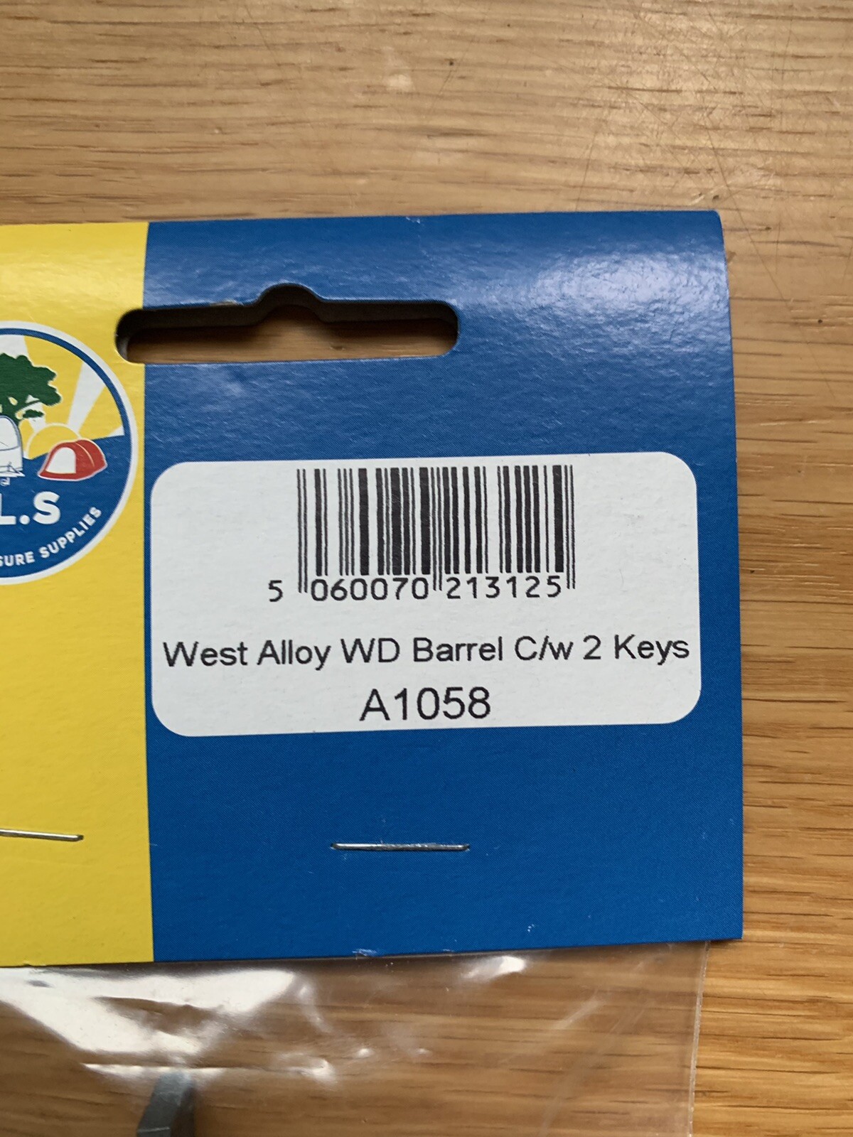 West Alloy WD Long Replacement Door Lock Barrel With 2 Keys Caravan