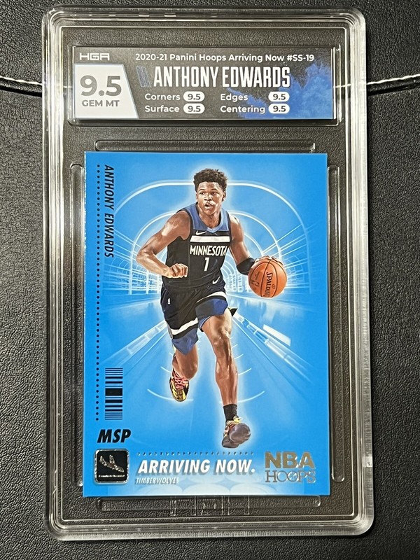 Anthony Edwards 2020-21 NBA Hoops Arriving Now #SS-19 RC HGA 9.5 True GEM MINT🔥