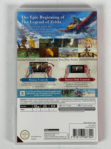 The Legend Of Zelda Skyward Sword Original Box Case Only Nintendo Switch - Picture 2 of 2