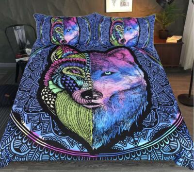 3D Tattoo Wolf ZHUA1766 Bed Pillowcases Quilt Duvet Cover Set Queen King Zoe