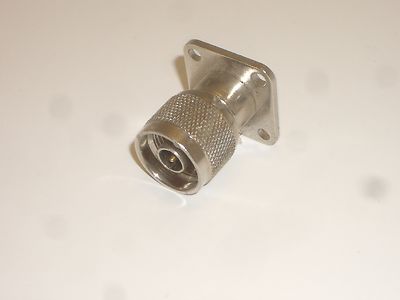 WORKMAN 40-3026 N MALE 4-HOLE BULK HEAD CHASSIS MOUNT CONNECTOR
