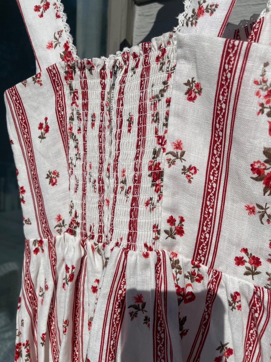 REFORMATION tagliatelle Linen Midi Dress Red 2 MWOT | eBay