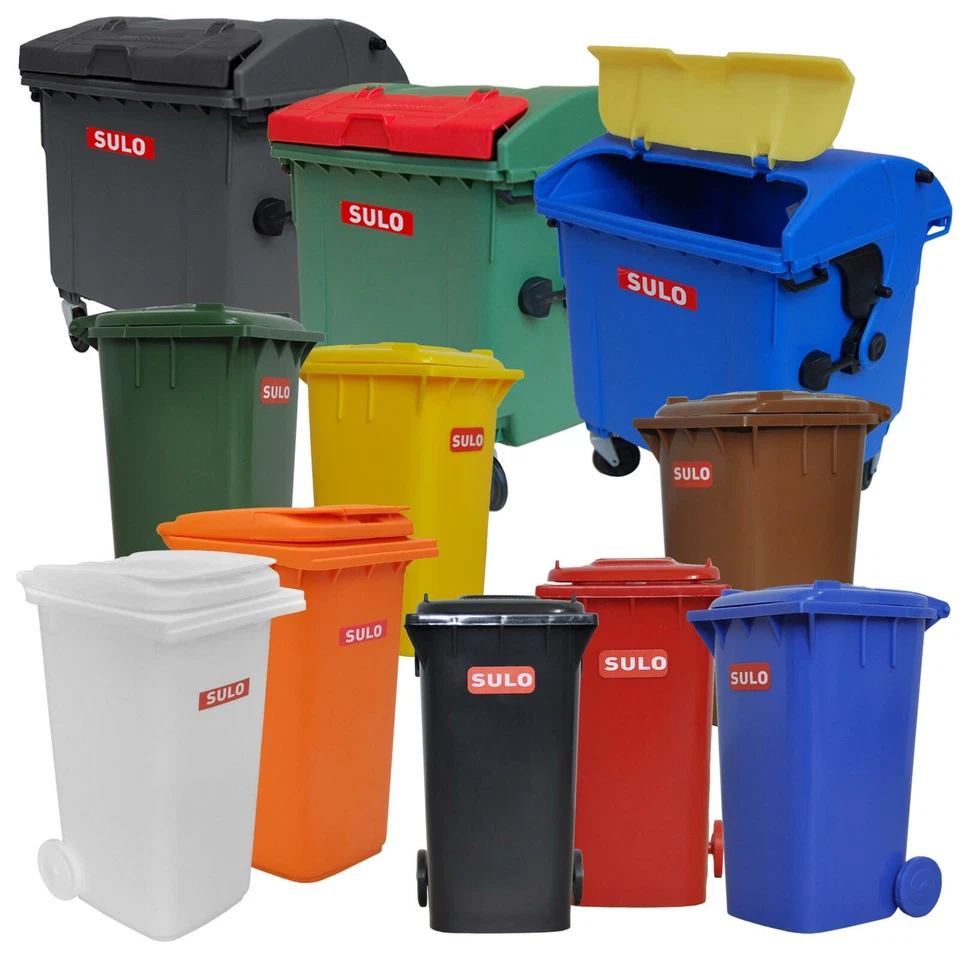 Mini Mülltonne Miniatur Müllcontainer Original SULO Tischmülleimer Dekoration