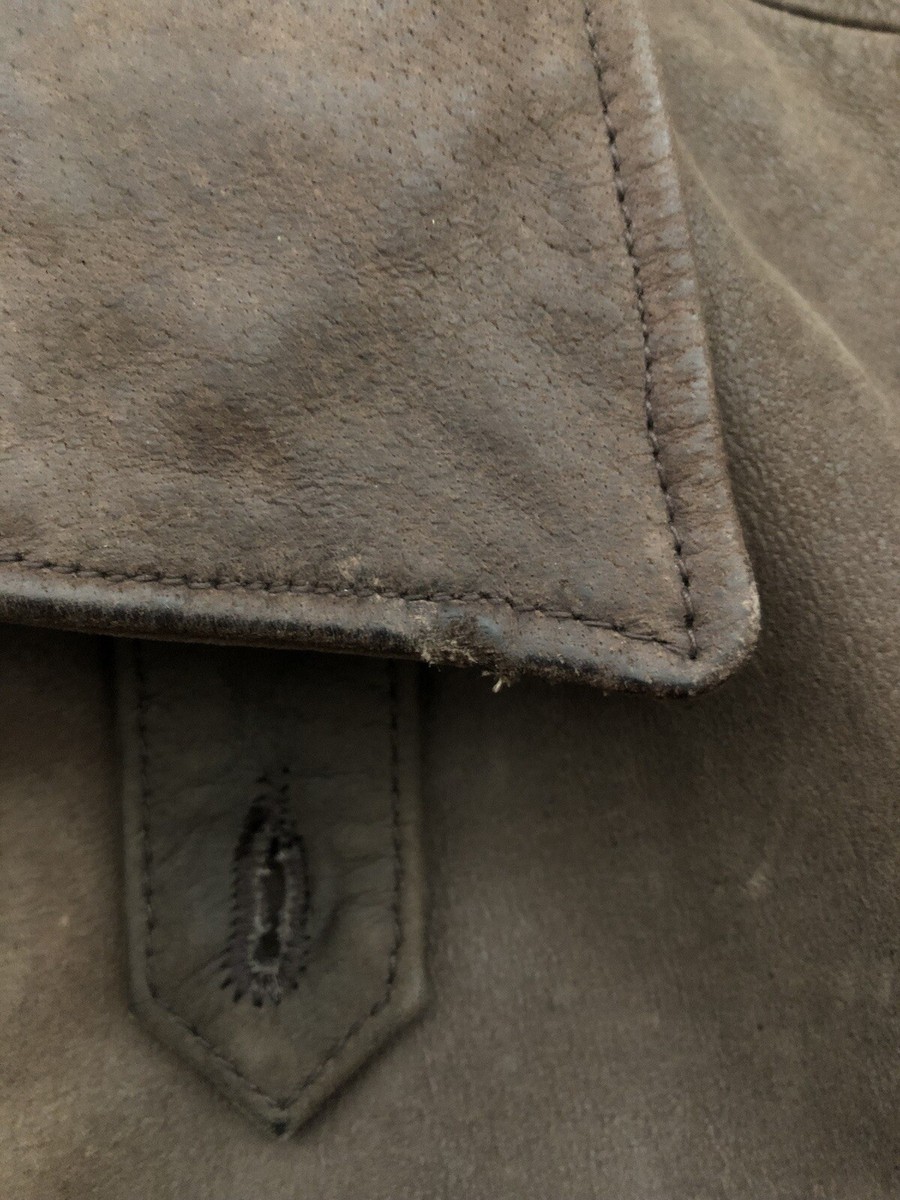 Vintage Men's Ralph Lauren Chaps Leather Jacket Coat Brown