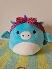 Image of Squishmallows 7.5 Inch Tatiana The Blue Dragon Plush Toy With Tag
