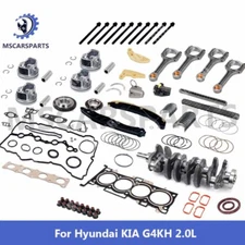 For Hyundai KIA G4KH 2.0L Engine Rebuild Piston Gasket Kits Crankshaft Con Rods