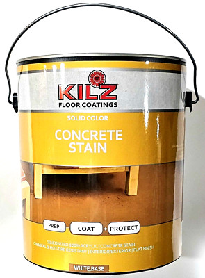 Kilz Floor Coatings Solid Color Concrete Stain 100% Acrylic White Base Gallon