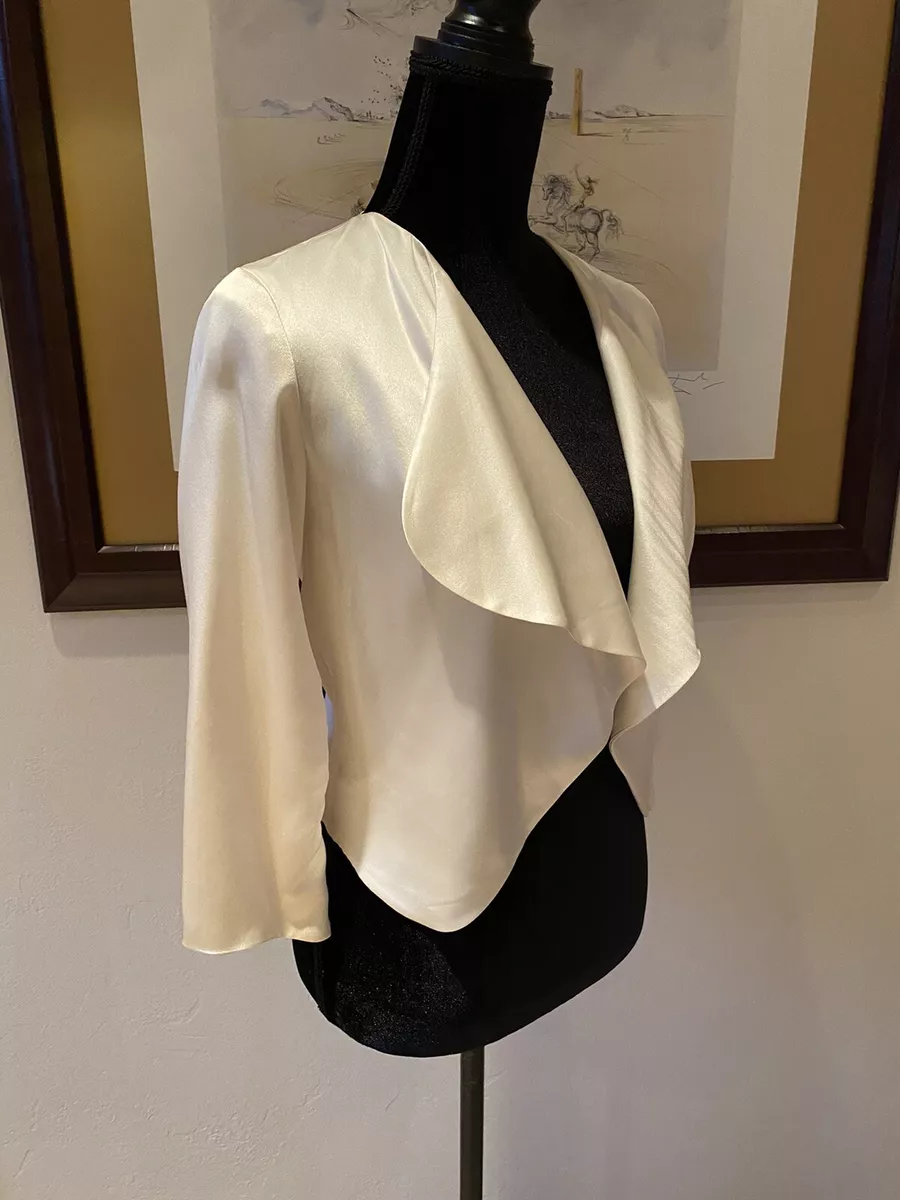 Cream silk best sale jacket
