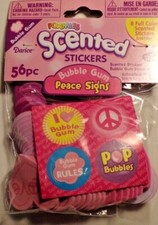 Peace Signs Bubble Gum Scented Foam Stickers 56 Pcs Ages 3  Darice NIP