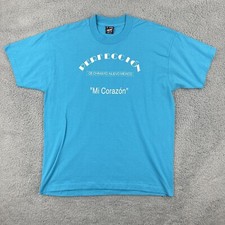 Vtg FOTL BEST SS USA Made Mens XL Blue T Shirt Perfeccion De Chimayo Mi Corazon