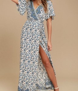 lulus pink wrap dress