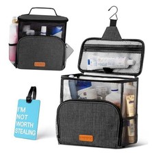 Hanging Toiletry Bag, Shower Caddy Tote Bag Updated Version, Full Size Black