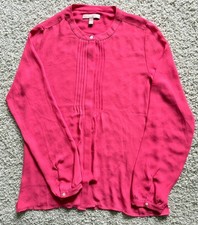 Women  s Banana Republic Pink Ruffle Blouse Size S