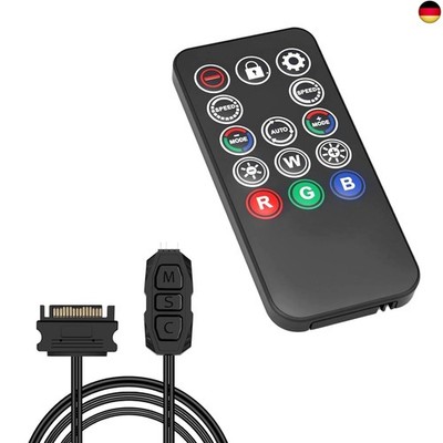 ARGB Controller Remote für ARGB Splitter, SATA Power RGB Fans Controller,R-GB-Lü