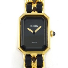 CHANEL Watch Premiere L H0001 Octagonal Gold-plated Metal Cow Leather Quartz