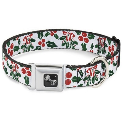 Dog Collar Bone Holly & Mistletoe Small 9.5-13'' (US IMPORT)