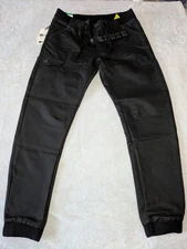 Kruze Jeans KZ101 Men’s Jogger Pants 34R Black Denim Stretch Cuffed NWT