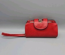 Vintage 1960  s70  s Red faux leather wristlet.